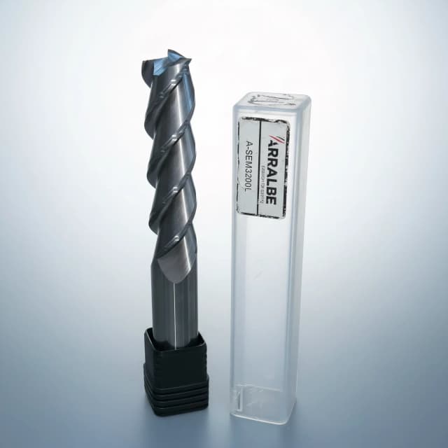 Fresa Ø20 mm Serie Larga De Metal Duro Integral 3 Labios - Arralbe